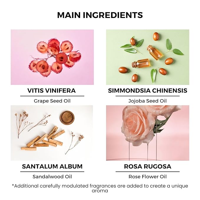 benatu Musk Rose Perfume Oil Roll On for Women, Alcohol Free Eau de Parfum, Travel Size Essential Oil Body Fragrance, Concentrated & Long Lasting Floral Scent, 10 ml