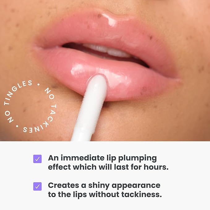 Wonderskin Lip Relapse Plumping Gloss – Lip Plumper Gloss for Fuller-Looking Lips with Hydrating, Non-Sticky, High-Shine Finish