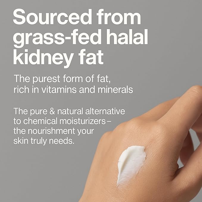 Halal Grass Fed Beef Tallow For Skin – 70g Organic Beef Tallow Moisturizer – Beef Tallow Face Moisturizer & Beef Tallow Face Cream – Pure Beef Tallow Balm with Black Seed and Jojoba