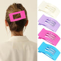Velscrun Flat Hair Clips for Women Girls, Pink Lay Flat Claw Clips, Strong Hold Large Side Hair Clip All Hair Types, French Duck Billed Non Slip Grip Daily Styling Hair Jaw Claw Clip