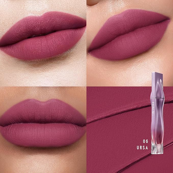 NEBULA VELVET LIP CREAM-Long Lasting Lip Stain, Waterproof and Transferproof Lip Tint, Matte Finish, Smooth Out Lip Lines, Lightweight & High Coverage, Stocking Stuffers (06 URSA)