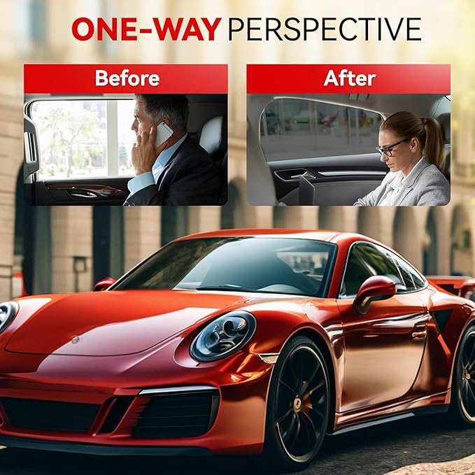 Ceramic Car Window Tint with 20% Percent VLT 20" in x 25'Ft Privacy Window Tint for Car Blocks UV IR Rays, Heat & Glare - Scratch Resistance-Black