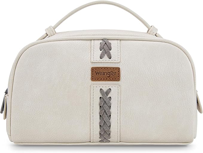 Montana West Wrangler Makeup Bags for Women Portable Toiletry Bag Small Travel Cosmetic Organizer for Gift Zipper Closure