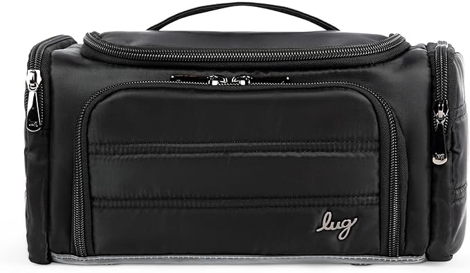 Lug Trolley Medium Cosmetic Case, MIDNIGHT BLACK