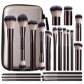 Professional Makeup Brushes BS-MALL With Travel Case - Kabuki Brush Eyeshadow Brush, Concealer Brush, Blush Brush & Foundation Brush 20 Pcs, Labeled Daily Use & Versatile Occasions