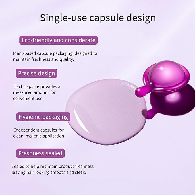 Hair Oil Capsules for Damaged Hair – Deep Repair & Nourishment – Lightweight Leave-In Treatment for Dry, Frizzy, Color-Treated Hair – 50 Capsules (50 Capsules)