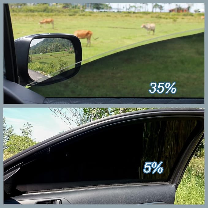 Window Tint Film for Cars 35% VLT 24in x 15Ft Ceramic Window Tints, Blocks 99% UV & IR Rays, Heat Resistant Anti Glare Film for Windshield, Scratch Resistant Sun Shade Auto Tint Roll