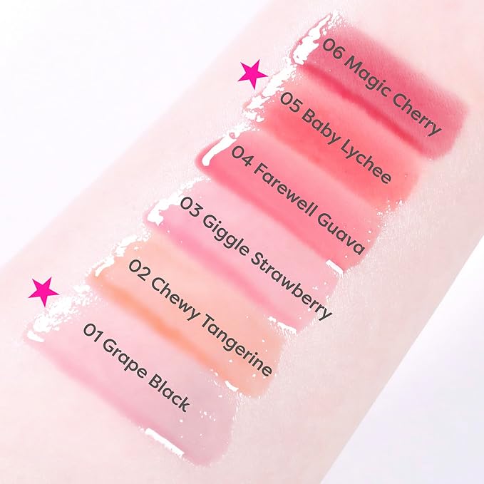 COLORGRAM FRUITY GLASS GLOSS 03 GIGGLE STRAWBERRY | Non-Sticky Glossy Lip Tint with Glass-Like Shine | Long-Lasting Hydrating Lip Gloss for Smooth & Plump Lips