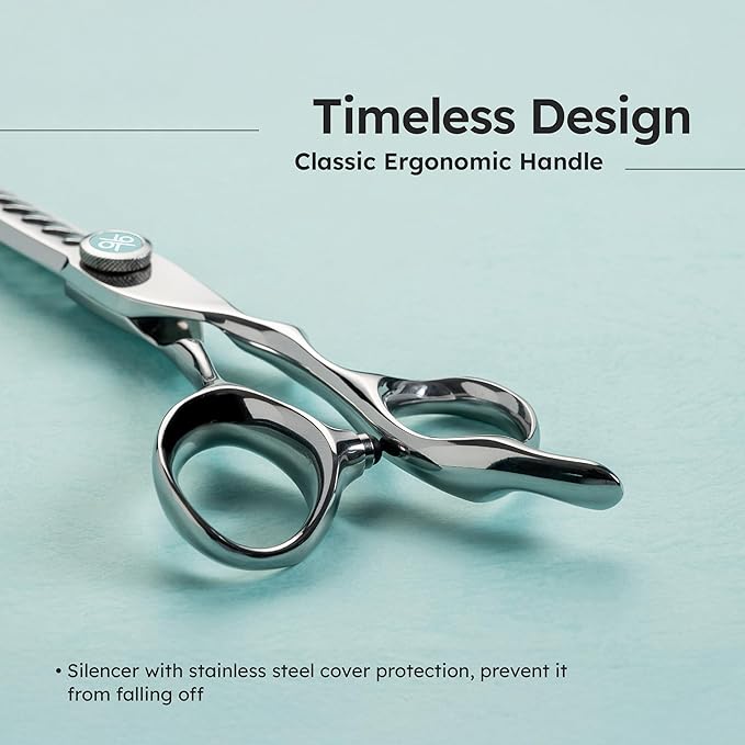 K9 6" Professional Thinning Shears for Hair Cutting – Removing Large Sections of Hair Effortlessly, Leaving No Marks, Barber Shears with Premium VG10 Steel, Lightweight, Razor-Sharp, Thinning Rate 50%