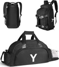 Gifts for Teenage Girls Boys, Initial Gym Bags with Shoe Compartment, Dance Bag for Girls, Monogram Kid Overnight Bags, Travel Duffle Tote-Perfect for Sport Gymnastics Cheer (Letter Y)