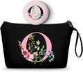 SEAMOON Women Birthday Unique Maid of Honor Friendship Gifts for Women Sister Bridesmaid Bride Personalized Travel Makeup Cosmetic Bag with Mirror Valentines Mothers Day Christmas Graduation O