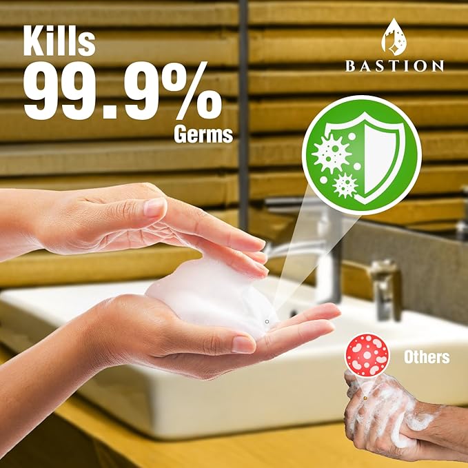 Bastion Foaming Hand Soap - Foam Hand Wash Refill for Bath And Body Works, Dial, Method, Michel, JR Watkins, Dove - Warm Vanilla Sugar w/Essential Oils Bulk Bottle 4 X Gallons (512 0z.)