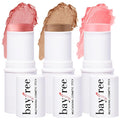 KIMUSE Multi Stick Trio Face Makeup, Cream Blush Stick for Cheeks & Lips, Contour Stick & Highlighter Makeup Sticks for All Skin