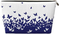 Womens Leather Makeup Bag Cosmetic Bag Travel Toiletry Bags Make Up Bags for Women Adult (Butterfly)