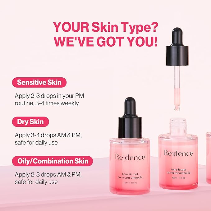 [Redence] 5% Niacinamide & 605,395ppm Natural Vitamin C Tone & Spot Serum for glow & Hydration - Gentle, Non-Sticky for Sensitive Skin, 1 fl Oz