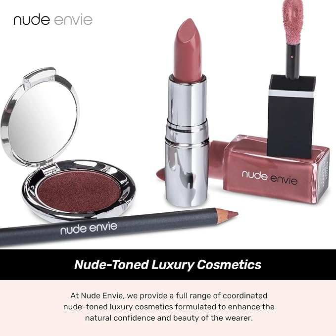 Nude Envie - Lip Liner - Smooth, Precise & Easy Application - Pigmented, Long-Lasting Lip Pencil - Add Definition - Prevents Feathering - Sharpenable - Vegan, Paraben-Free & Cruelty-Free - Timeless