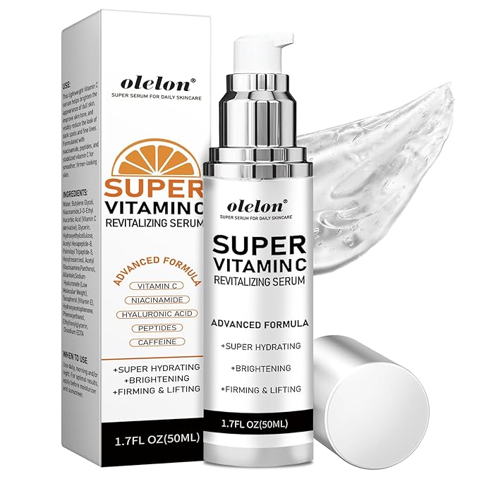Super 22% Vitamin C Retinol Serum for Face: Advance Anti-Aging & Brightening Formula with Hyaluronic Acid, Niacinamide, Collagen, Peptides - Hydrates, Smooths, Targets Age Spots, Wrinkles, 1.7 Fl Oz