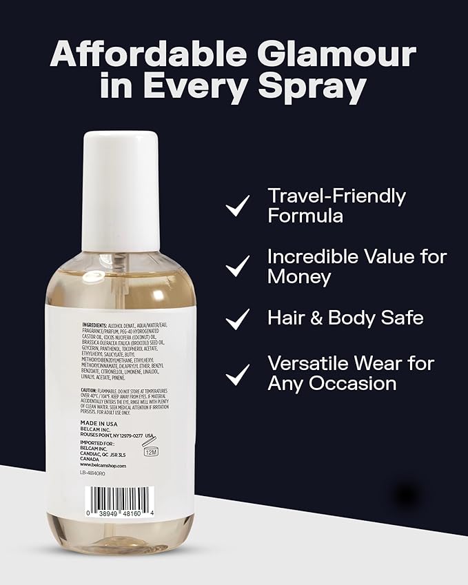 PB ParfumsBelcam KINDA I’m Sugary & Flirty Hair & Body Mist – Our Version of Kilian Love Don’t Be Shy – Sweet Creamy Floral Scent with Neroli, Bergamot & Orange Blossom, Long-Lasting Mist, 8.6 fl.oz