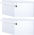 OZY 20Pieces Nylon Mesh Cosmetic Bags Zippered,Portable Organizing Pouches for Travel,Toiletries Bag for Women and Men (A5 White)