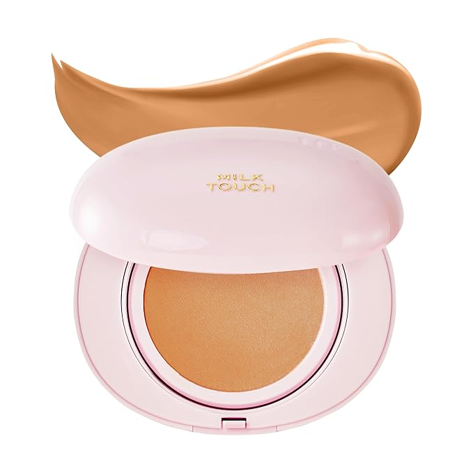 milktouch Cushion Foundation, 24H Flawless Skin, Radiant Shine, No Oxidation, Long-Lasting, Non-Creasing, 60% Hydrating Skincare Infused Korean, Stocking Stuffers, Christmas Gifts (27N Chai)