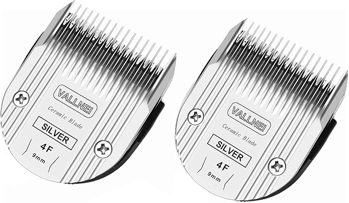 Detachable Adjustable Pet Dog Grooming Clipper 5-in-1 Blade Compatible with WAHL Professional Animal Blade Arco, Bravura, Chromado, Creativa, Figura, and Motion Pet, Dog, and Horse Clippers(4F)(2PACK)