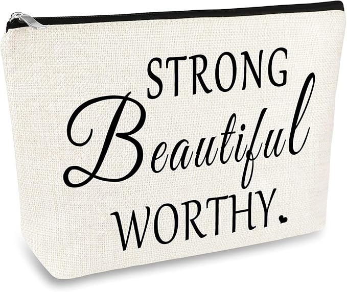 Inspirational Gifts for Women Inspirational Quote Makeup Bag Christmas Graduation Birthday Gifts for Friend Daughter Girl Wife Sister Aunt Coworker Cosmetic Bag Case Encouragement Gift Makeup Pouch