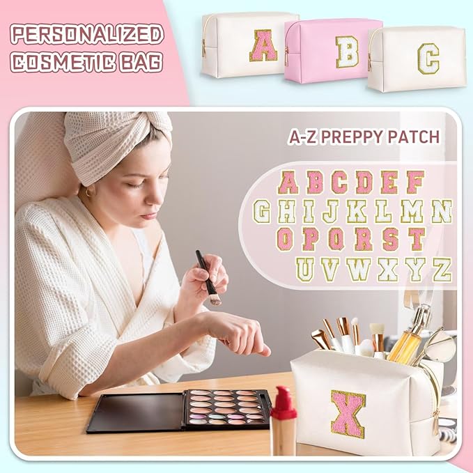 TOPEAST Sister Birthday Gifts for Sister, Birthday Gifts for Sister Women Small Makeup Bag White Makeup Pouch Cosmetic Bags for Women (Pearly White S)
