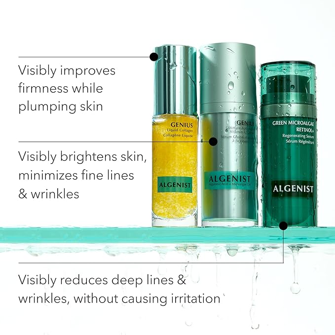 Algenist Green Microalgae Retinol+ Regenerating Serum - Anti Aging Serum with Plant Based, Time-Release Retinol - Evens Texture + Visibly Reduces Deep Lines & Wrinkles with Minimal Irritation (1 oz)