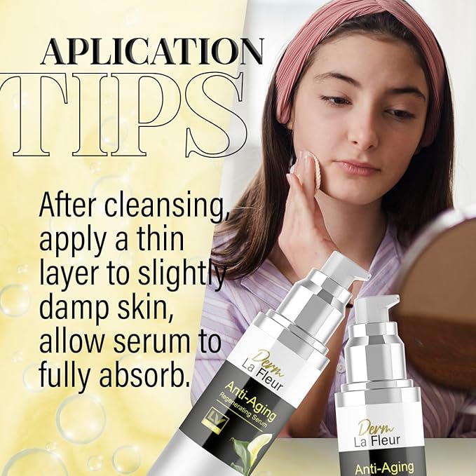 3 Pack - Derm La Fleur Anti- Aging Serum - Derm La Fleur Plus, Derm La Fleur Luxe 3 Bottles Serum For 3 Months, Derma Fleur Moisturizing Skin Conditioner.