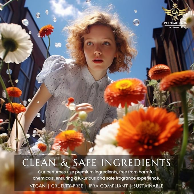 CA Perfume Impression of Women In Gold Eau De Parfum Chypre Floral Scent Long Lasting Perfumes for Women Signature Scent for Day and Night Wear 3.4 Fl Oz 100ml