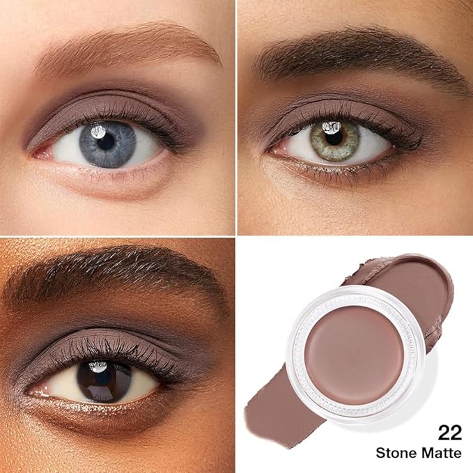 Single Nude Cream Eye Shadow,Stone Matte Natural Monochrome Eyeshadow Palette,Waterproof,Long Lasting Naturing-Looking,Vegan & Cruelty-Free,22