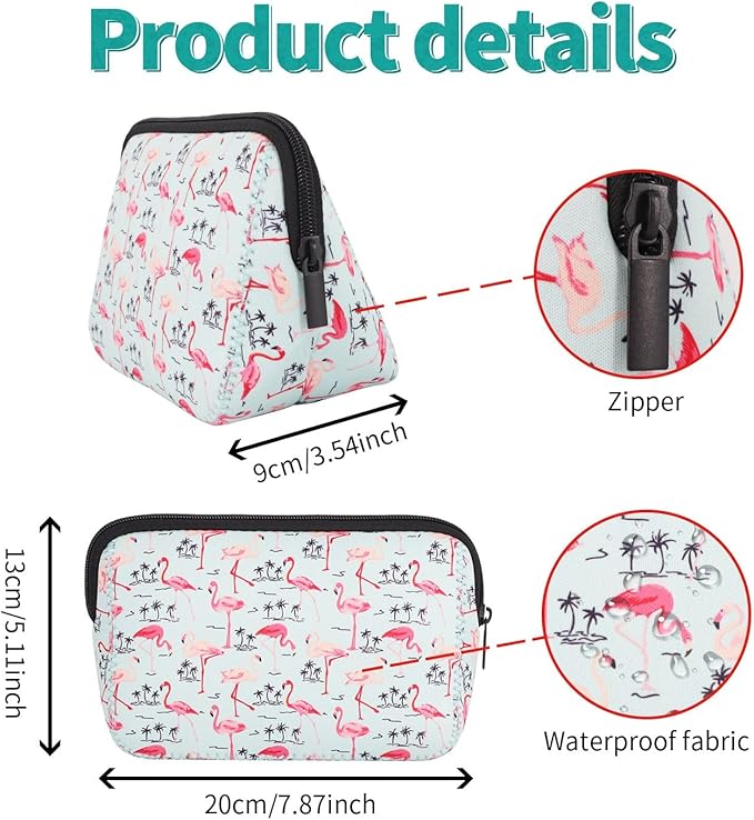 Cosmetic Bag Waterproof Neoprene Zipper Pouch Travel Portable Toiletry Makeup Bags Organizer Case for Women and Girls