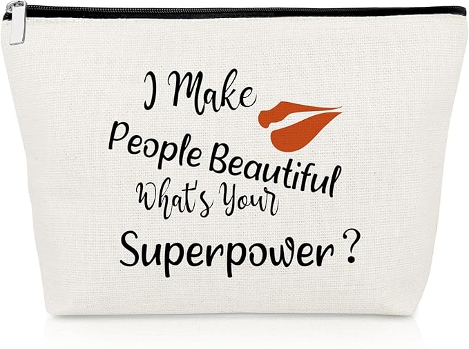 Makeup Artist Gifts for Girl Beautician Cosmetic Bag Makeup Lover Gift for Women Hairdresser Beauty Graduation Present for Artist Friend Stylist Christmas Birthday Present Travel Cosmetic Pouch