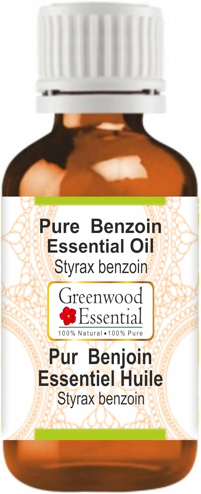 Greenwood Essential Benzoin Essential Oil (Styrax Benzoin) Pure | Viscous Texture | Rich Aroma | Unisex | All Skin Types |Natural Extract Steam Distilled 100ml (3.38 oz)