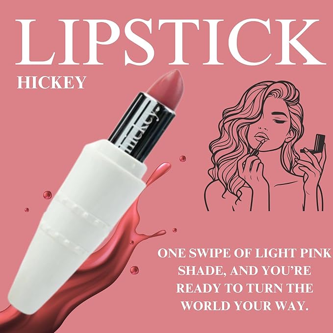 Hickey Lipstick,White limited edition: Moisturising, Long-Lasting Lip color