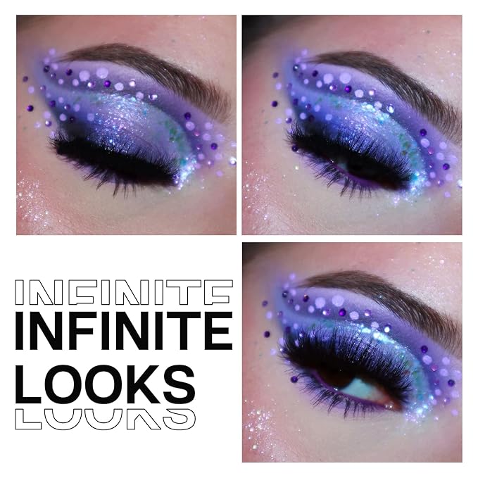 BEPHOLAN Eyeliner Pencil and Eyeshadow Palette, Blue-Purple Shifting Colors Glitter Waterproof Eyeliner, 24h Long-Lasting Metallic Colored Pen