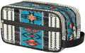 Aztec Western Ethnic Vintage Travel Toiletry Bag for Women Men Lightweight Cosmetic Makeup Bag Organizer Waterproof Shaving Bag Dopp Kit with Large Capacity for Toiletries and Shaving Accessories