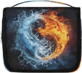 Travel Toiletry Bag for Women & Men Space Water Fire Hanging Cosmetic Organizer Portable Waterproof Makeup Case Make Up Bag with Compartments Travel Essentials for Bathroom Shower