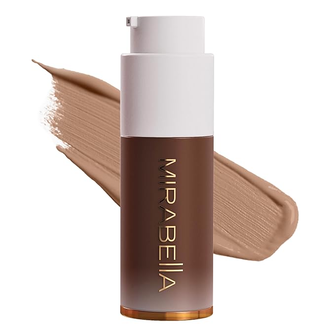 MIRABELLA - Invincible for All HD Liquid Foundation, Moisturizing Face Products for All Skin Types, Full-Coverage Lightweight Foundation Makeup, Moisturizing & Hydrating Beauty Care, Deep D220