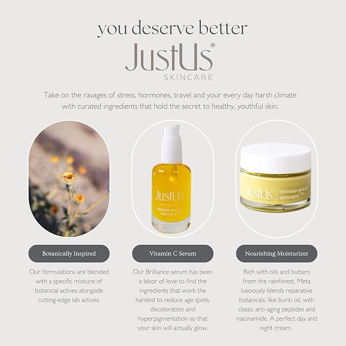 JustUs Skincare, Meta Ultimate Day + Night Treatment Cream, Advanced Hydrating & Anti-Aging Formula Rejuvenates & Moisturizes, with Peptides and Bacuri - 50ml / 1.67 oz