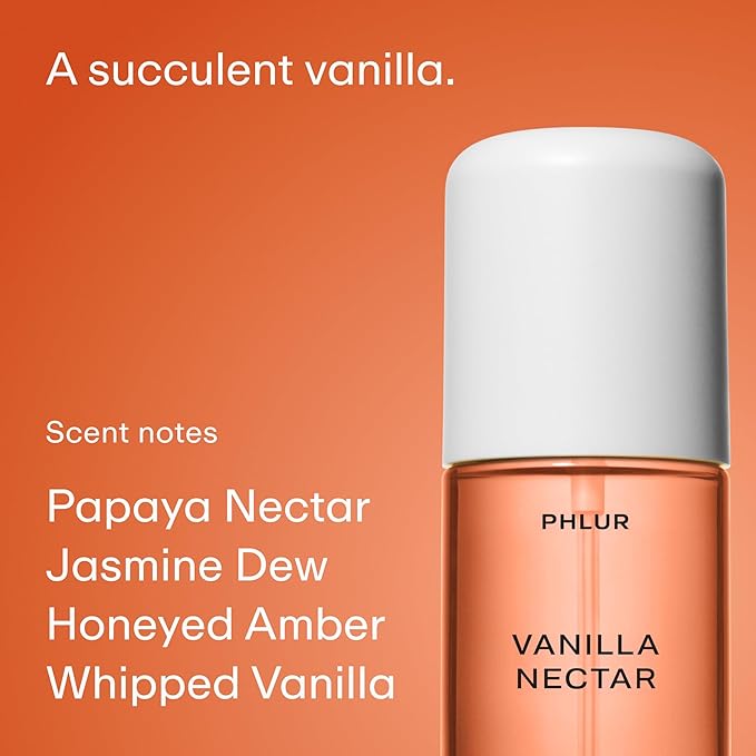 PHLUR Vanilla Peach Trio - Exclusive 3pc Travel Size Body Mist Set ft. Vanilla Skin, Vanilla Nectar, Peach Skin (3 x 3 fl oz)