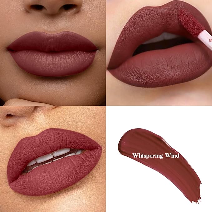 Multicolor Matte Liquid Lipstick Set 3Pc For Women Deep Red, Black, Classic Red Long-Lasting, Smudge-Proof, Waterproof – High-Pigment, Transfer-Resistant Colors for All-Day Wear