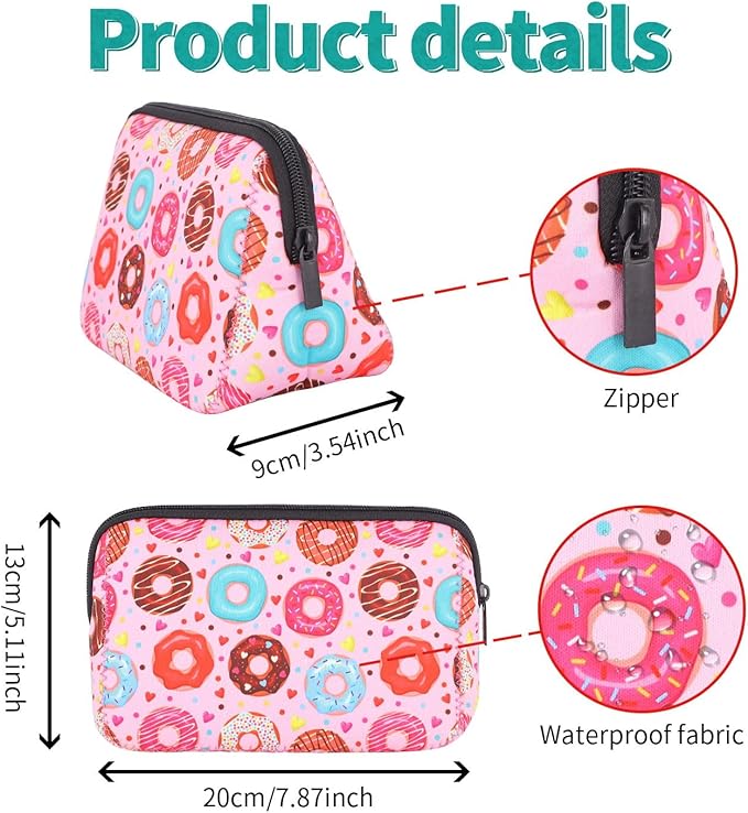 Cosmetic Bag Waterproof Neoprene Zipper Pouch Travel Portable Toiletry Makeup Bags Organizer Case for Women and Girls