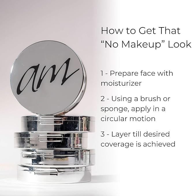 4-in-1 Pressed Foundation Powder with Natural SPF, Concealer & Finishing for Medium to Full Coverage Foundation, Mineral-Based (Angelina, .35 oz)