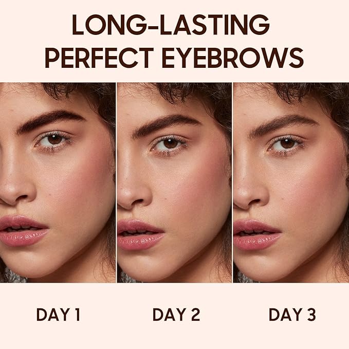 Brow Tattoo Peel Off Tint - Eyebrow Gel Tint with Eyebrow Stencils Long-Lasting Makeup, Brow Gel Eyebrow Tattoos Waterproof, Eye Brow Pencils Create Full Voluminous Brows for Women (Gray Brown)