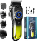 LQT® Hair Clippers for Men Professional, Body Hair Trimmer & Cordless Grooming Set with LED Display Zero Gap Clippers,Fade Haircut Kit, Electric Hair Cut Machines- Ideal Gifts for Men (Gold)
