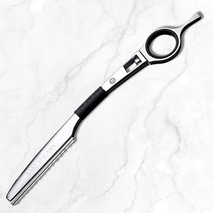 Hair Shears Set for Left-Handed Professionals, 440C Steel Blades, Black Titanium Coating, Includes Scissors, Shears, Razor, Carrying Case