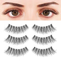 Eyelashes Natural Look False Lashes - Bepholan Fake Eyelashes 5D Super Fluffy False Eyelashes Clear Band Wispy Lashes 3-Pack Faux Mink Lashes,XMZ90-3