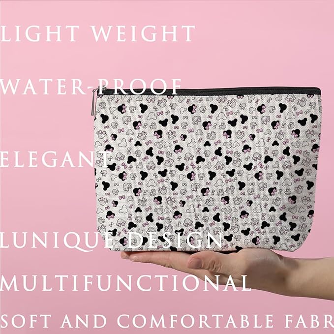 Cute Mouse Cartoon Movies Mouse Themed Gifts Makeup Bag Graduation Nurse Mothers Day Birthday Animal Lovers Gifts for Women Movie Gifts for Cartoon Lovers Girls Friend Daughter Niece Cosmetic Bag