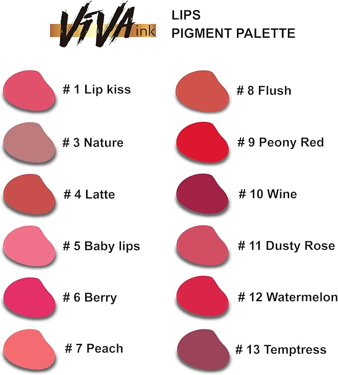 Lip Pigment – Lip Kiss – Permanent Lip Makeup – Microblading Ink for Durable and Colorful Lips – Long Lasting Color Lip Cosmetics (0.2 oz)